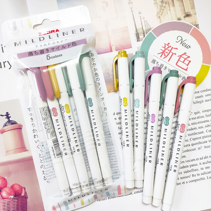 Zebra Pen Sarasa - NOWE markery rozświetlacze zebra mildliner, WKT7