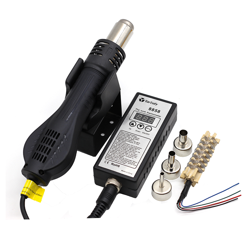 Heat Gun Small - Stacja lutownicza 8858 Przenośna cyfrowa gorąca