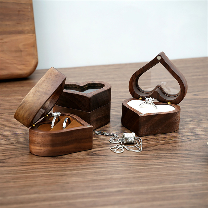 Wood Ring Blank - 1 szt. Pudełko na pierścionek w