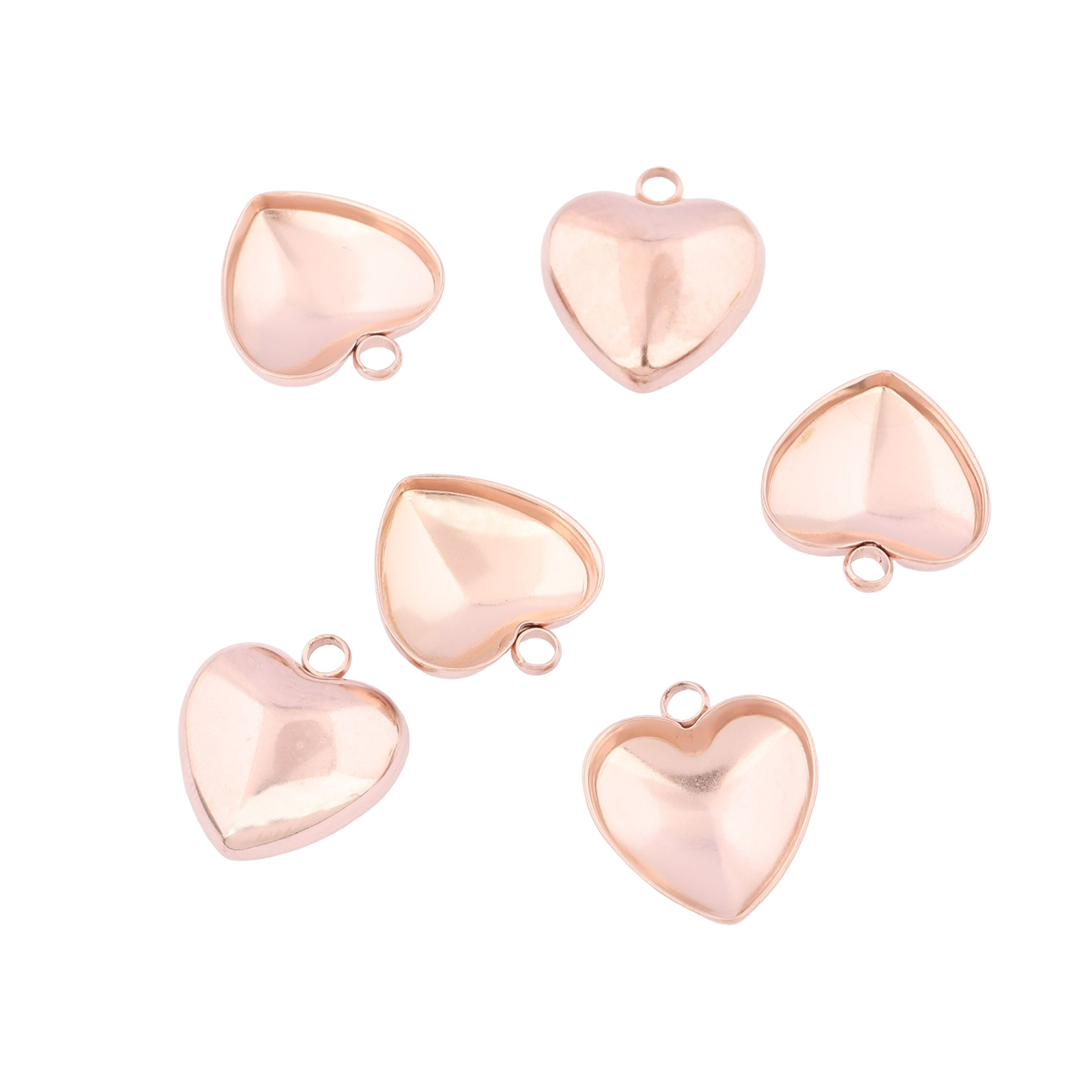 Bezels Set Pendant - 20 szt. Stal Nierdzewna 12mm Bazy