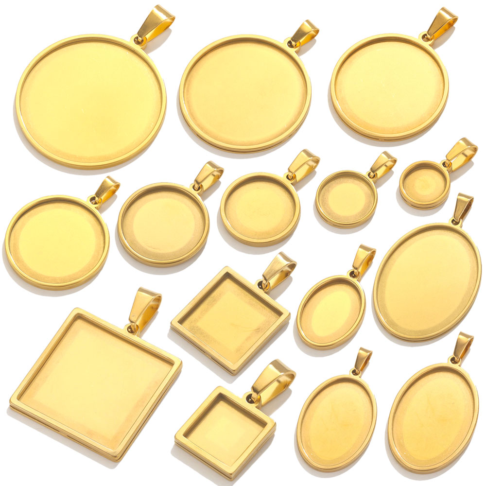 5 sztuk wisiorek ze stali nier – Bezels Set Pendant recenzja i cena