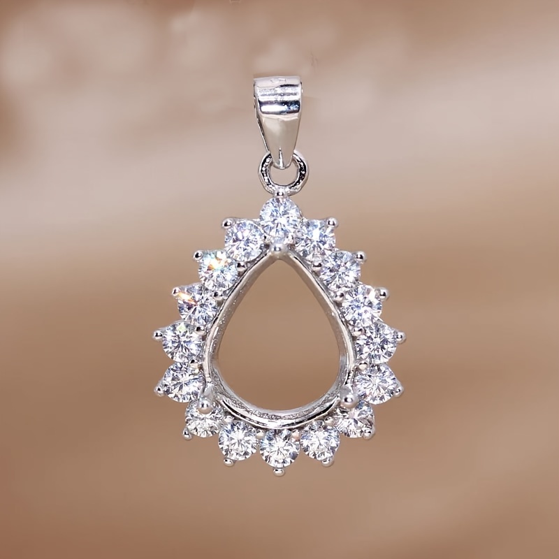 1szt Rose Golden Silvery Tear  – Bezels Set Pendant recenzja i cena