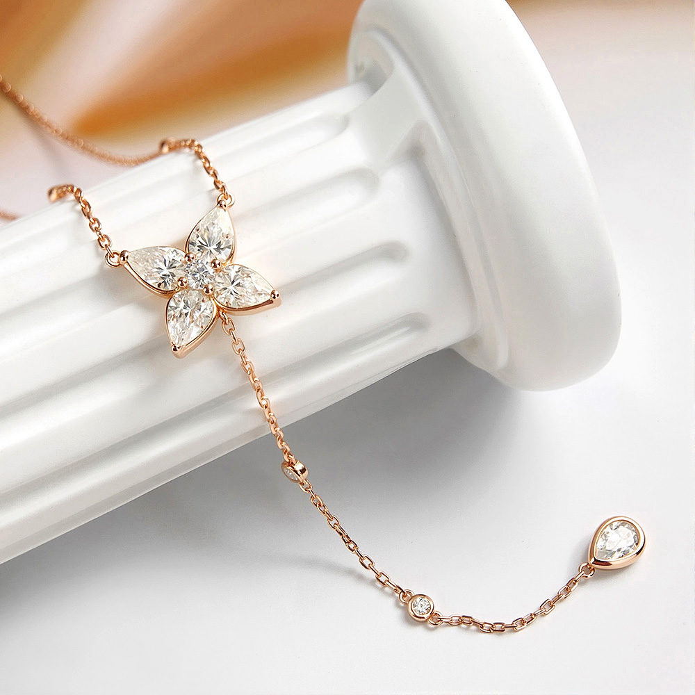 Naszyjnik z moissanitem oprawi – Bezels Set Pendant recenzja i cena